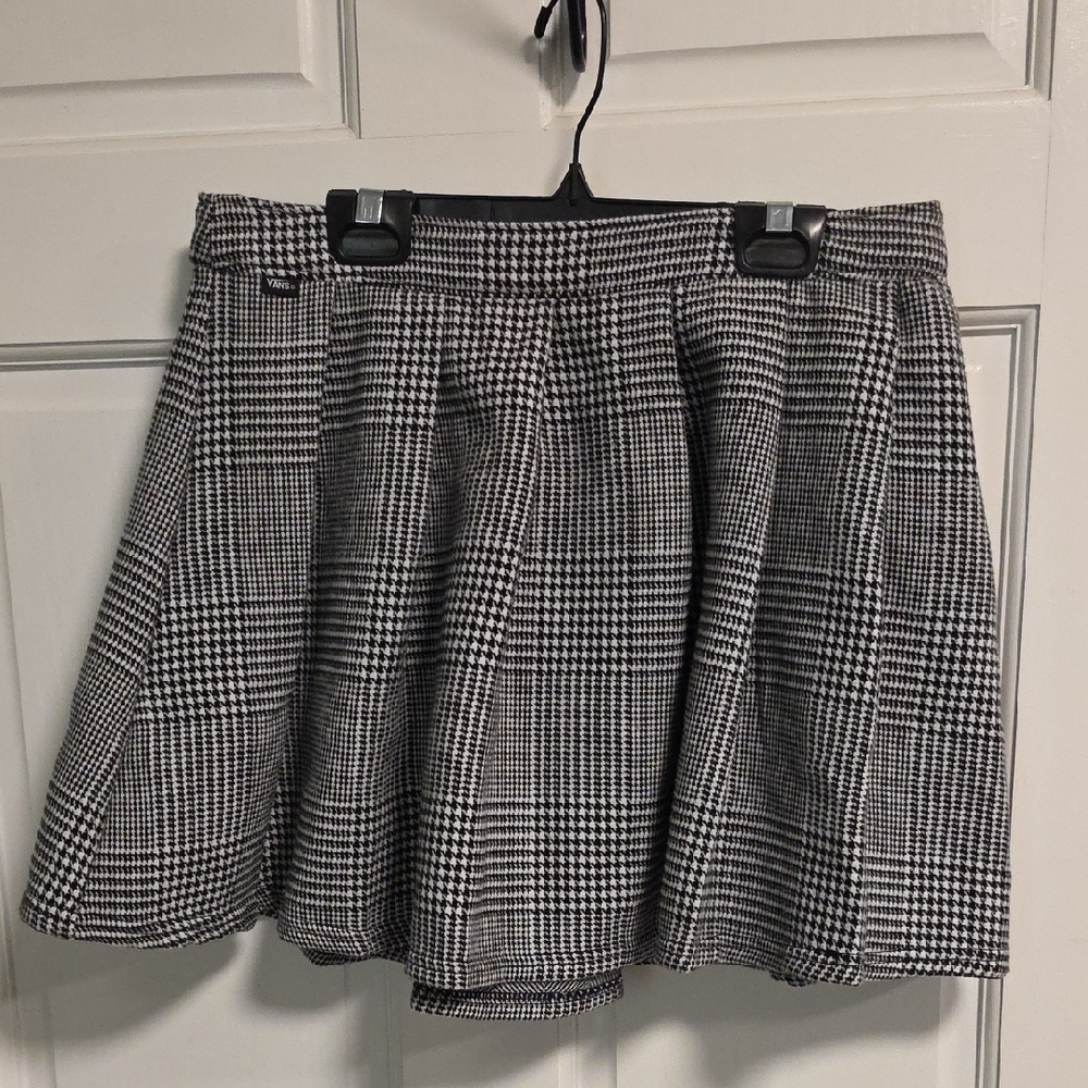 Vans Black and White Plaid Skater Skirt